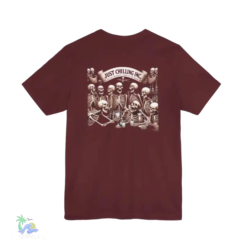 Unisex Jersey Short Sleeve Tee- drunken skeleton tshirt - T-Shirt