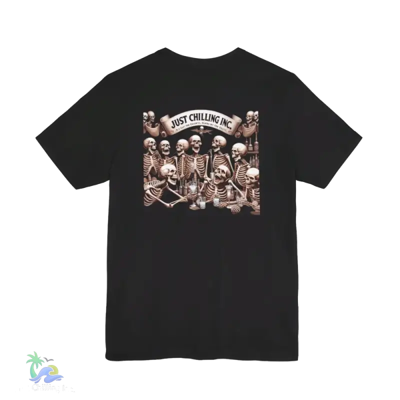 Unisex Jersey Short Sleeve Tee- drunken skeleton tshirt - T-Shirt