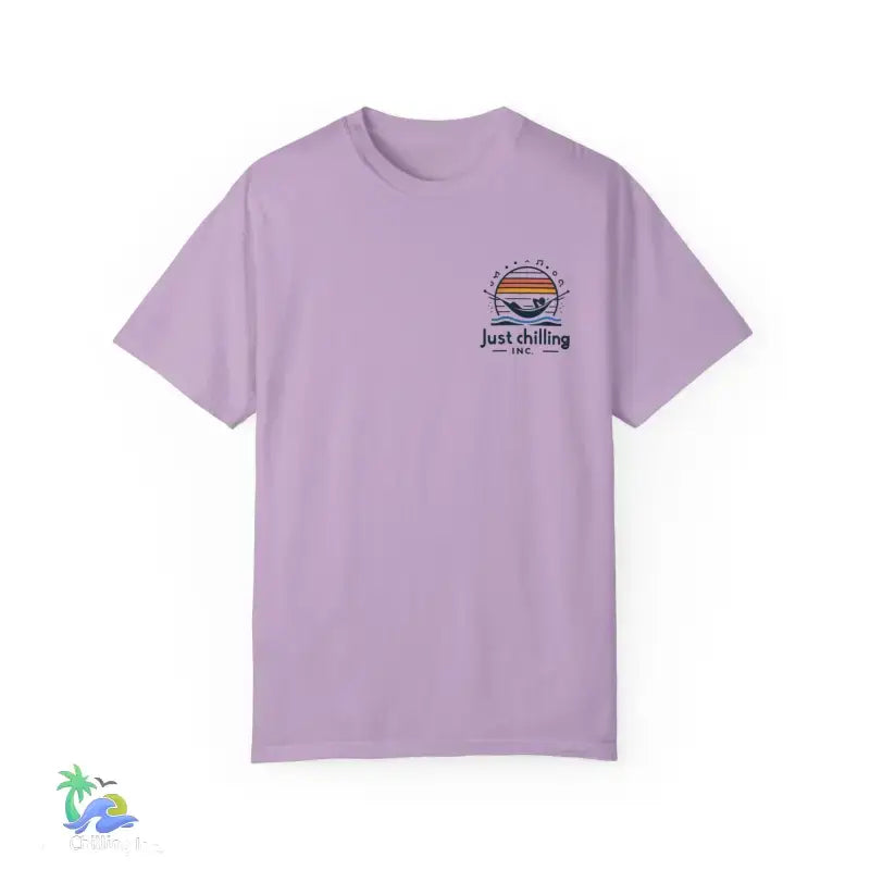 Unisex Garment - Dyed T - shirt Just Chilling at the waterfall - Just Chilling Inc.Just Chilling Inc.