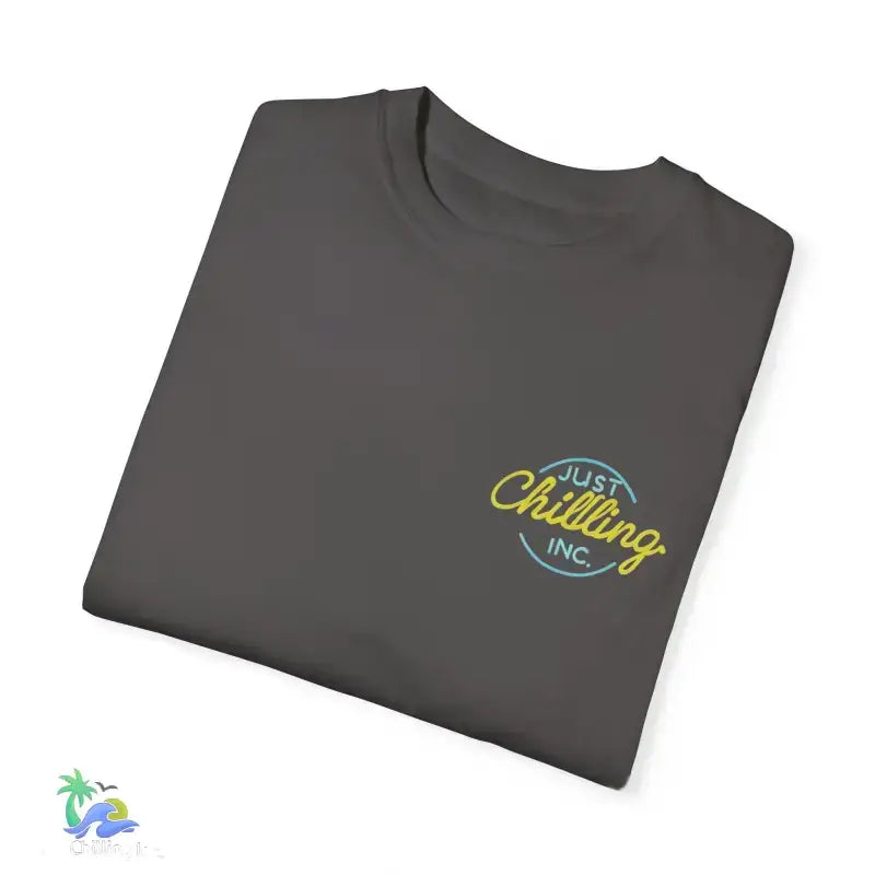 Unisex Garment - Dyed T - shirt Just Chilling at the waterfall - Just Chilling Inc.Just Chilling Inc.