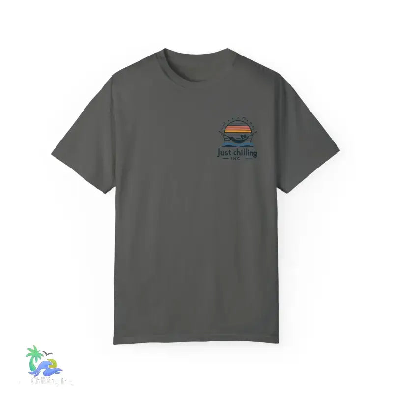 Unisex Garment - Dyed T - shirt Just Chilling at the waterfall - Just Chilling Inc.Just Chilling Inc.