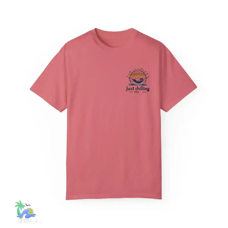 Unisex Garment - Dyed T - shirt Just Chilling at the waterfall - Just Chilling Inc.Just Chilling Inc.