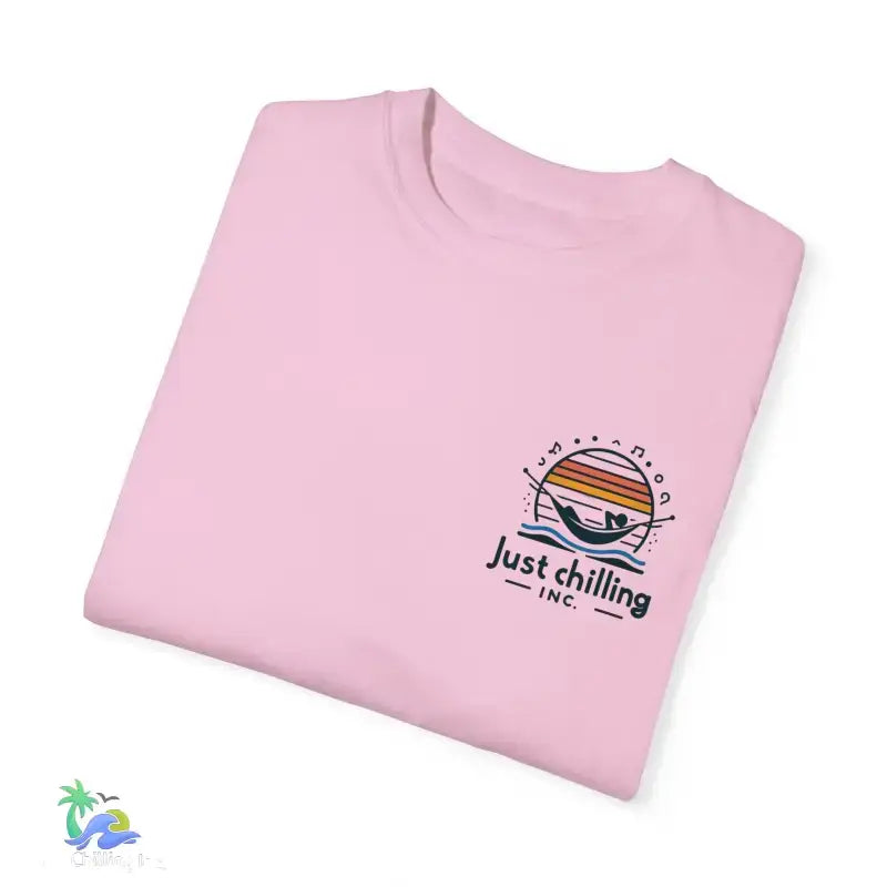 Unisex Garment - Dyed T - shirt Just Chilling at the waterfall - Just Chilling Inc.Just Chilling Inc.