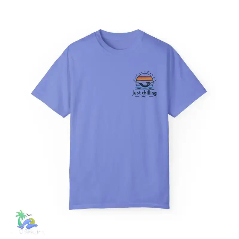 Unisex Garment - Dyed T - shirt Just Chilling at the waterfall - Just Chilling Inc.Just Chilling Inc.