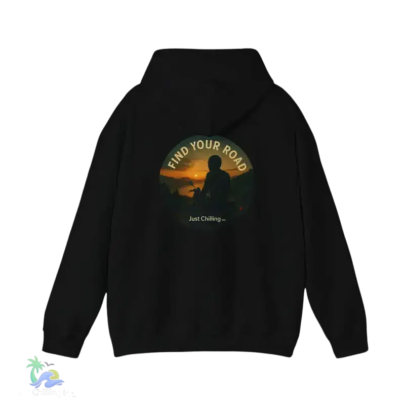 Unisex Heavy Blend™ Hooded Sweatshirt- Find Your Road Motorcycle - Black / S - Hoodie