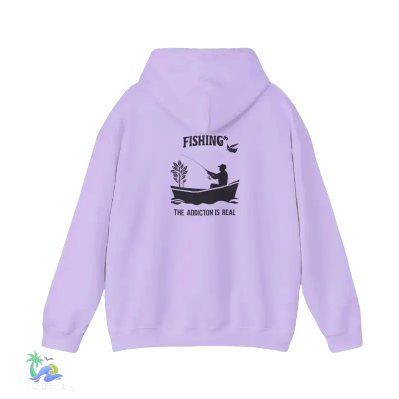 Unisex Heavy Blend™ Hooded Sweatshirt fishing addiction is real - Orchid / 3XL - Hoodie