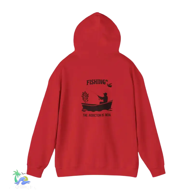 Unisex Heavy Blend™ Hooded Sweatshirt fishing addiction is real - Hoodie