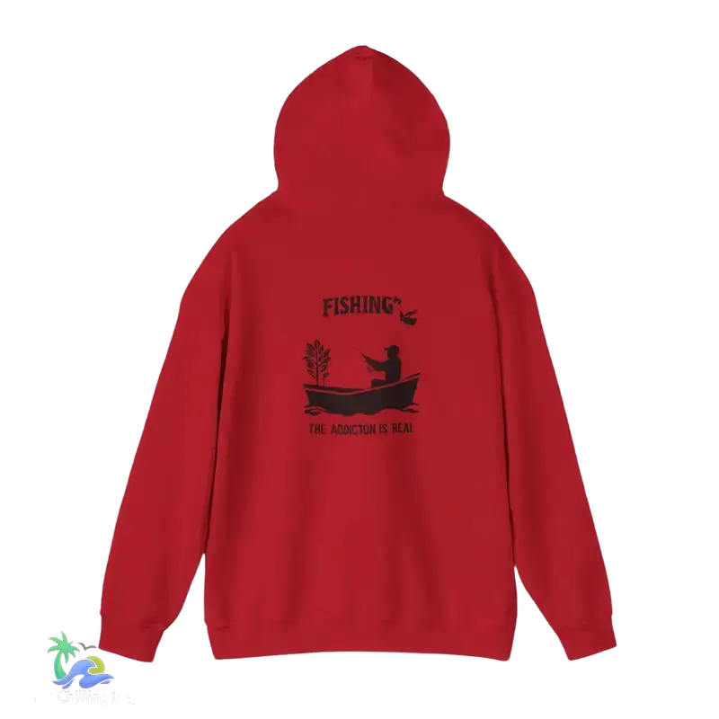 Unisex Heavy Blend™ Hooded Sweatshirt fishing addiction is real - Hoodie