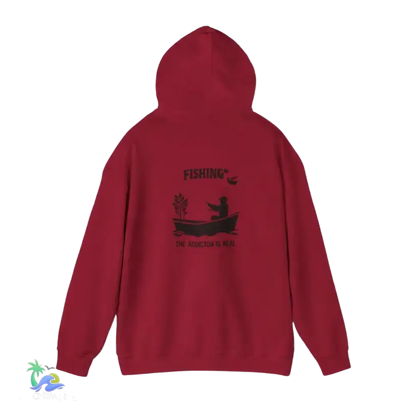 Unisex Heavy Blend™ Hooded Sweatshirt fishing addiction is real - Hoodie