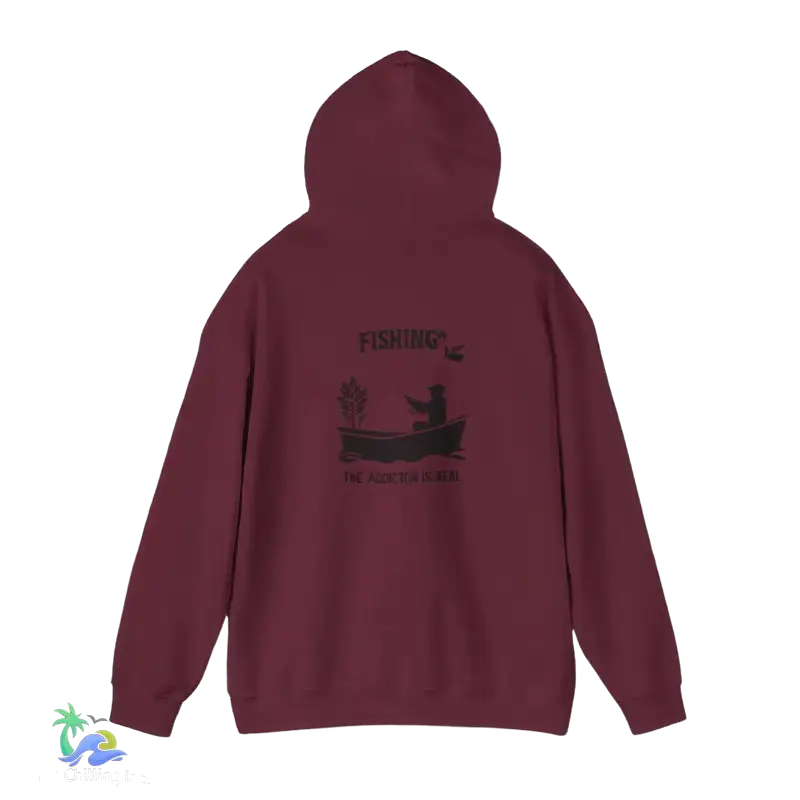 Unisex Heavy Blend™ Hooded Sweatshirt fishing addiction is real - Hoodie
