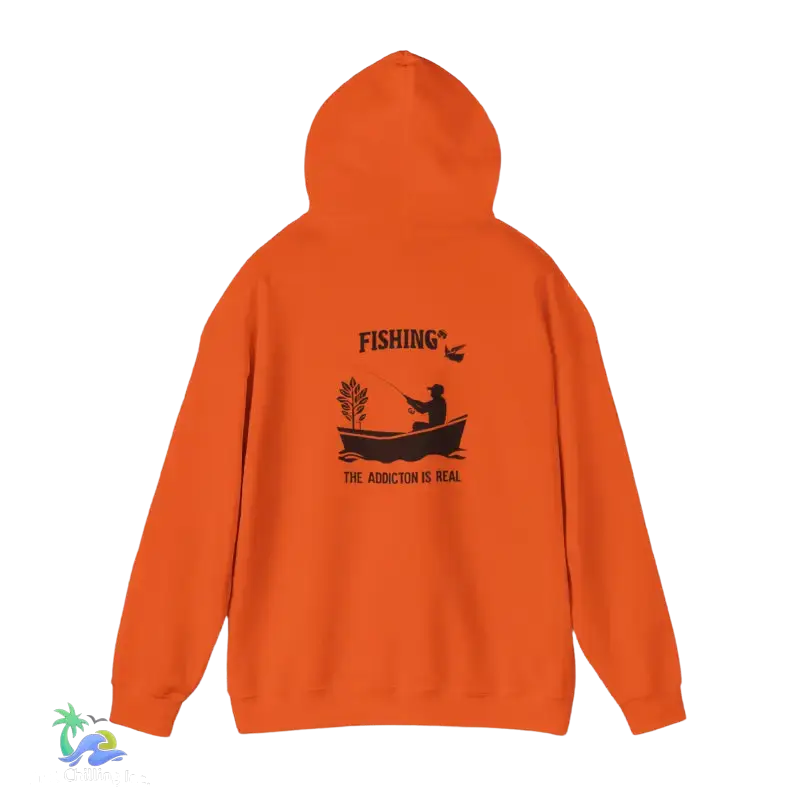 Unisex Heavy Blend™ Hooded Sweatshirt fishing addiction is real - Hoodie