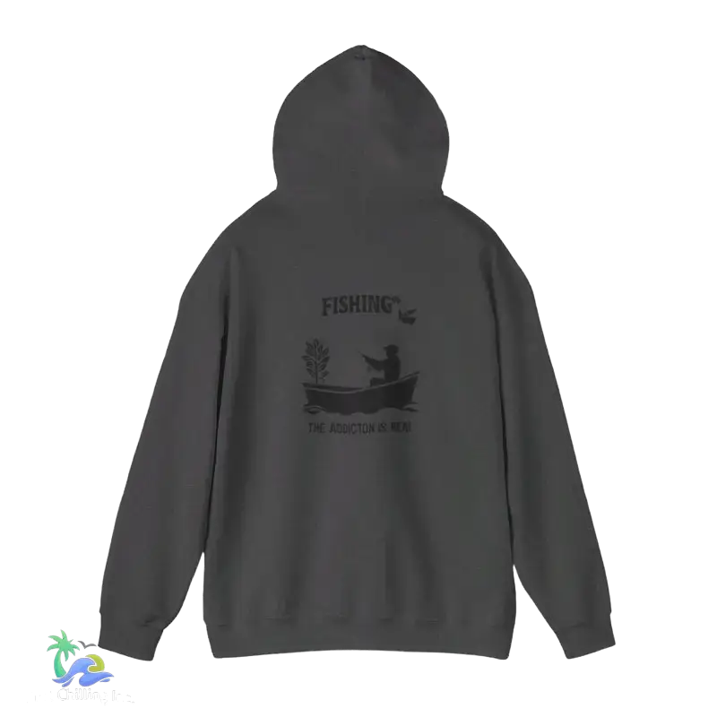 Unisex Heavy Blend™ Hooded Sweatshirt fishing addiction is real - Hoodie