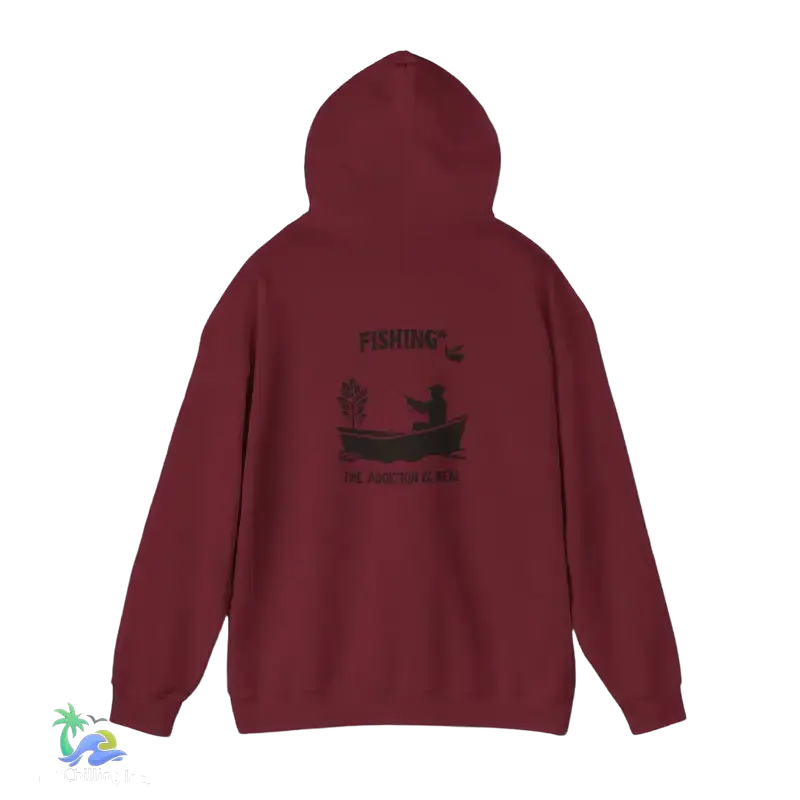 Unisex Heavy Blend™ Hooded Sweatshirt fishing addiction is real - Hoodie