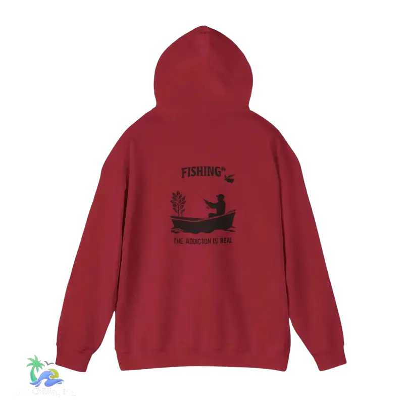 Unisex Heavy Blend™ Hooded Sweatshirt fishing addiction is real - Hoodie