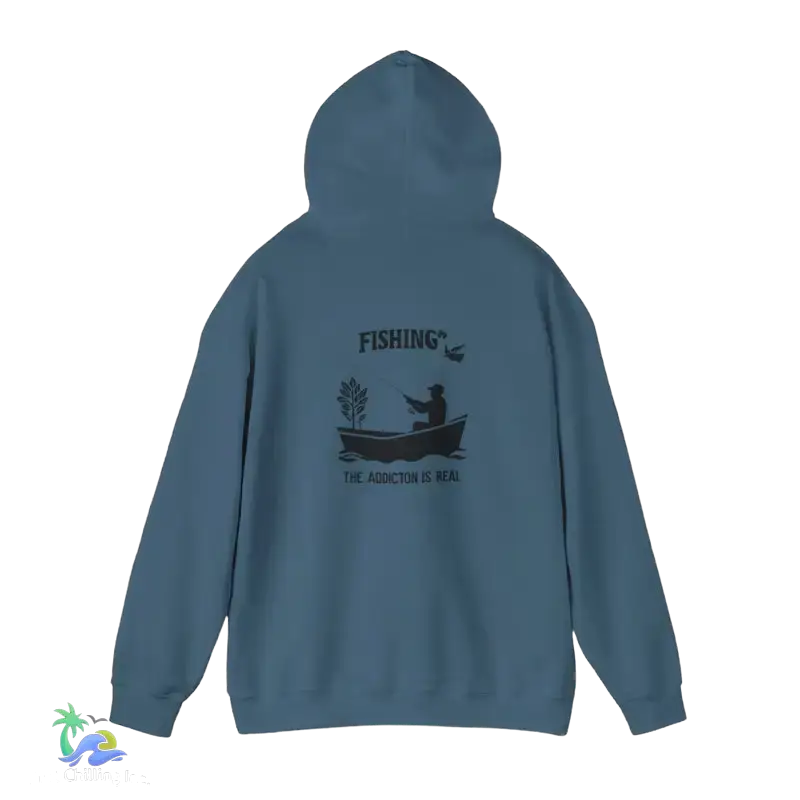 Unisex Heavy Blend™ Hooded Sweatshirt fishing addiction is real - Hoodie