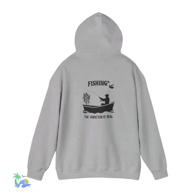 Unisex Heavy Blend™ Hooded Sweatshirt fishing addiction is real - Hoodie