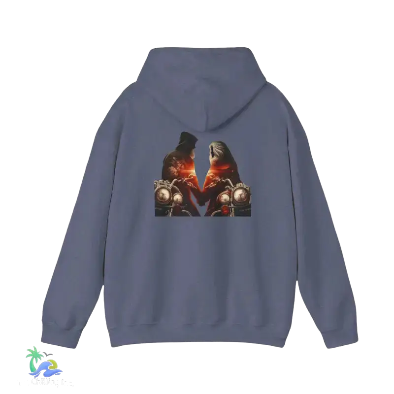 Unisex Heavy Blend™ Hooded Sweatshirt- Love - Heather Navy / S - Hoodie