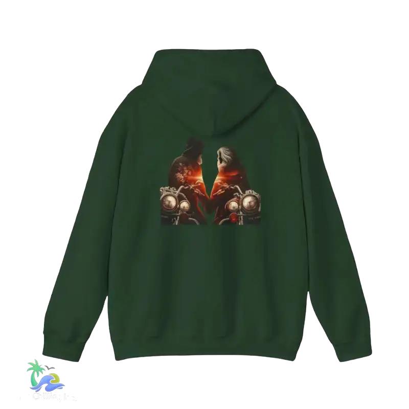 Unisex Heavy Blend™ Hooded Sweatshirt- Love - Forest Green / S - Hoodie