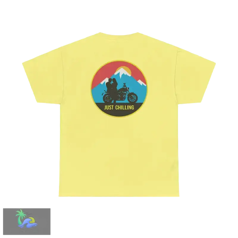 Unisex Heavy Cotton Tee biker couple tee - Just Chilling Inc.Just Chilling Inc.