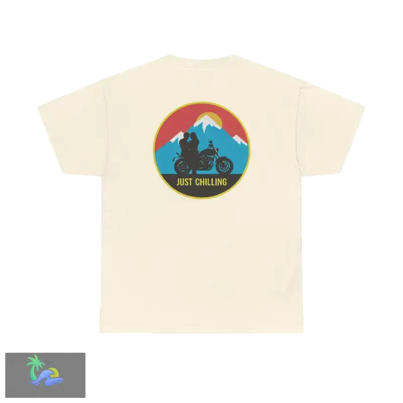 Unisex Heavy Cotton Tee biker couple tee - Just Chilling Inc.Just Chilling Inc.