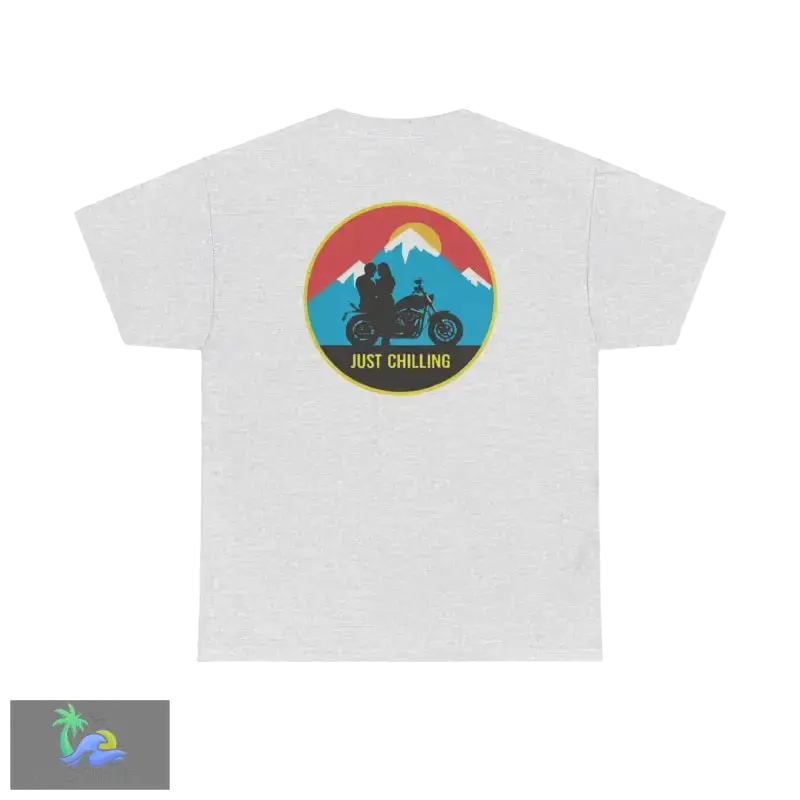 Unisex Heavy Cotton Tee biker couple tee - Just Chilling Inc.Just Chilling Inc.