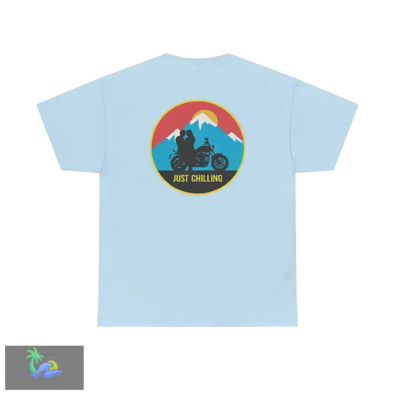 Unisex Heavy Cotton Tee biker couple tee - Just Chilling Inc.Just Chilling Inc.