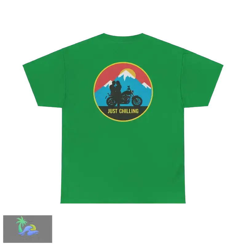 Unisex Heavy Cotton Tee biker couple tee - Just Chilling Inc.Just Chilling Inc.
