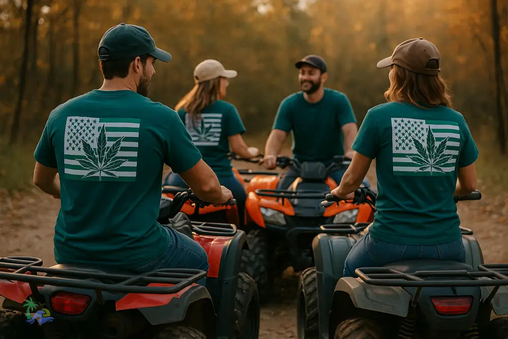 Unisex Heavy Cotton Tee cannabis all-star and flag tee - Forest Green / S - T-Shirt