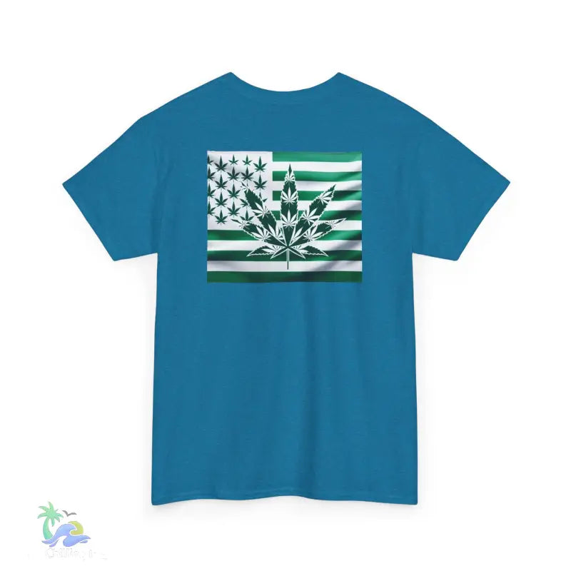 Unisex Heavy Cotton Tee cannabis all-star and flag tee - T-Shirt