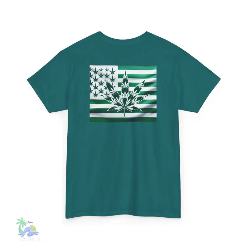 Unisex Heavy Cotton Tee cannabis all-star and flag tee - T-Shirt