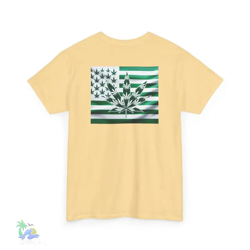 Unisex Heavy Cotton Tee cannabis all-star and flag tee - T-Shirt