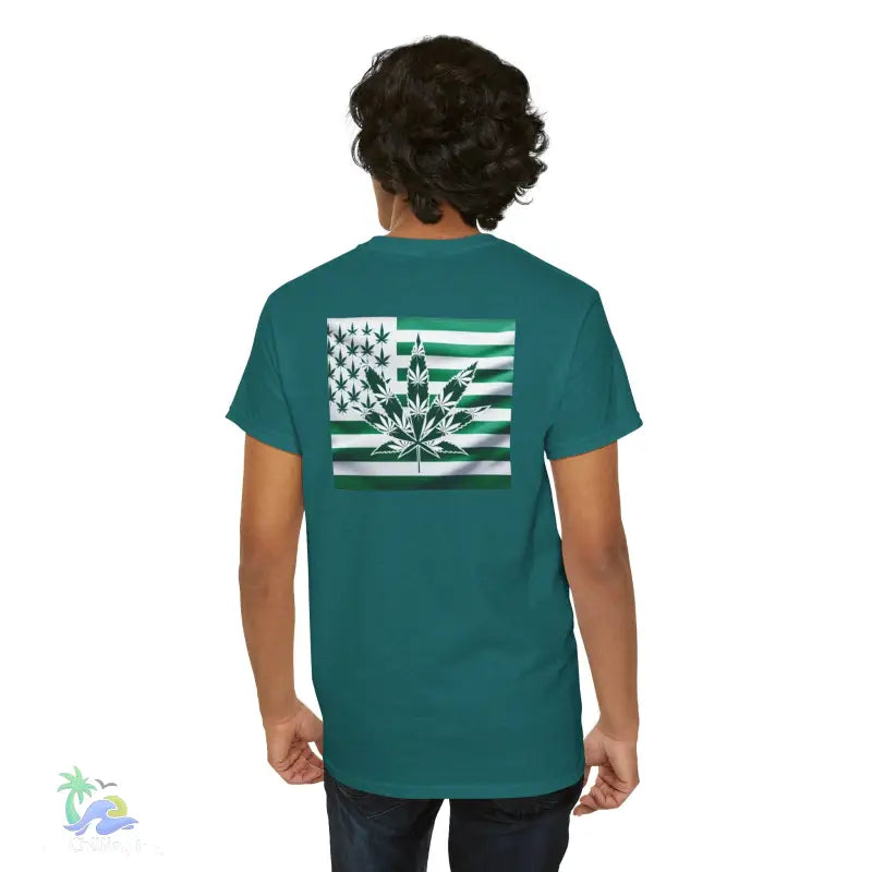 Unisex Heavy Cotton Tee cannabis all-star and flag tee - T-Shirt