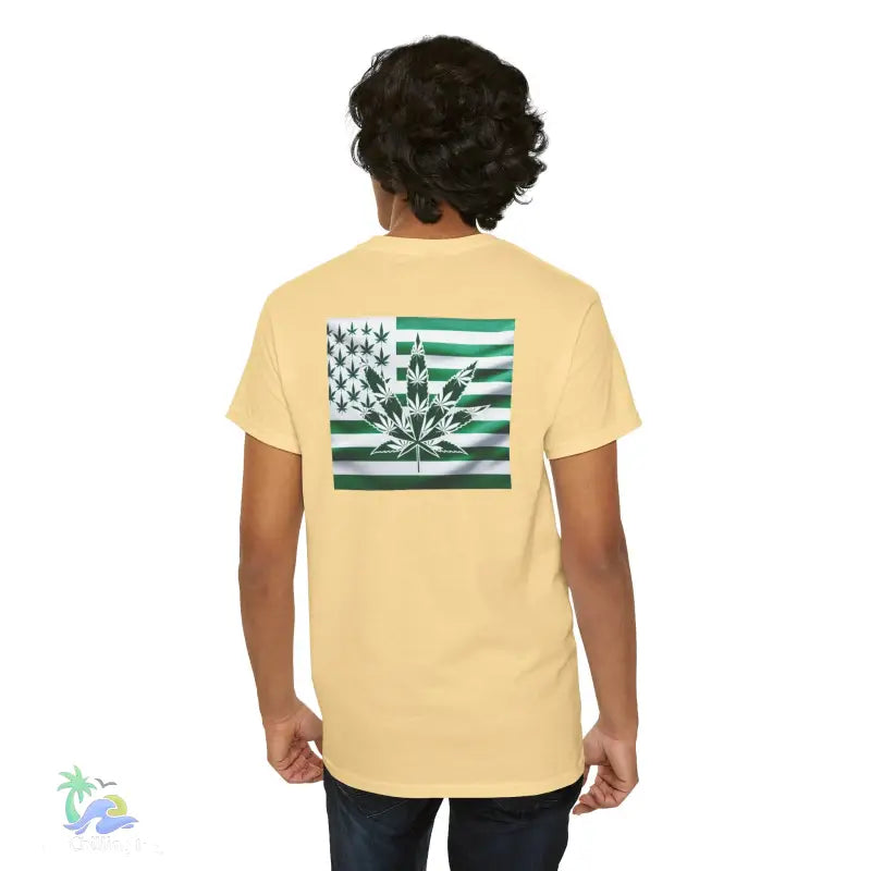 Unisex Heavy Cotton Tee cannabis all-star and flag tee - T-Shirt