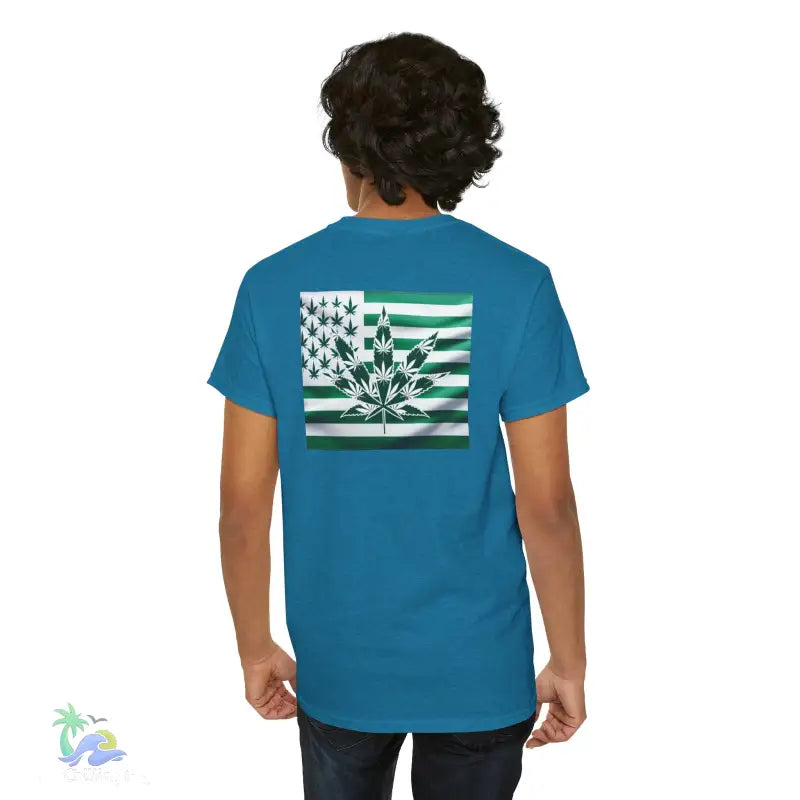 Unisex Heavy Cotton Tee cannabis all-star and flag tee - T-Shirt