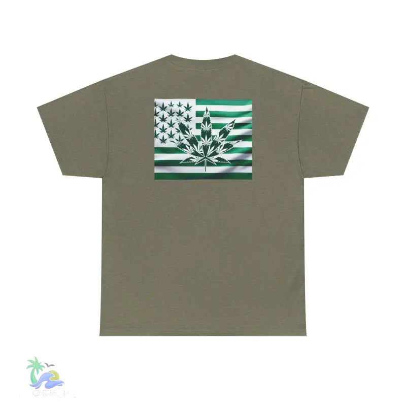 Unisex Heavy Cotton Tee cannabis all-star and flag tee - T-Shirt