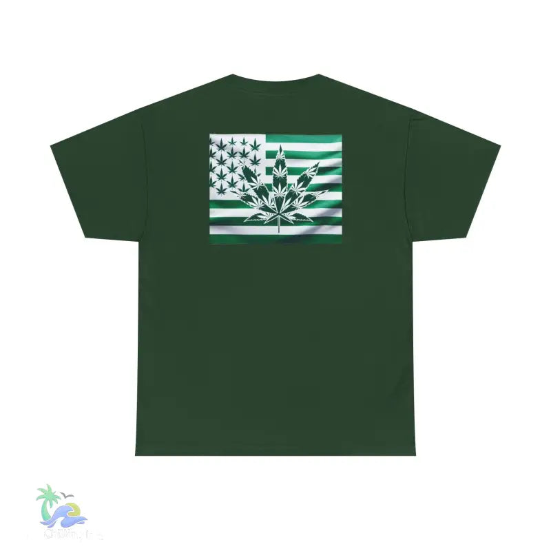 Unisex Heavy Cotton Tee cannabis all-star and flag tee - T-Shirt