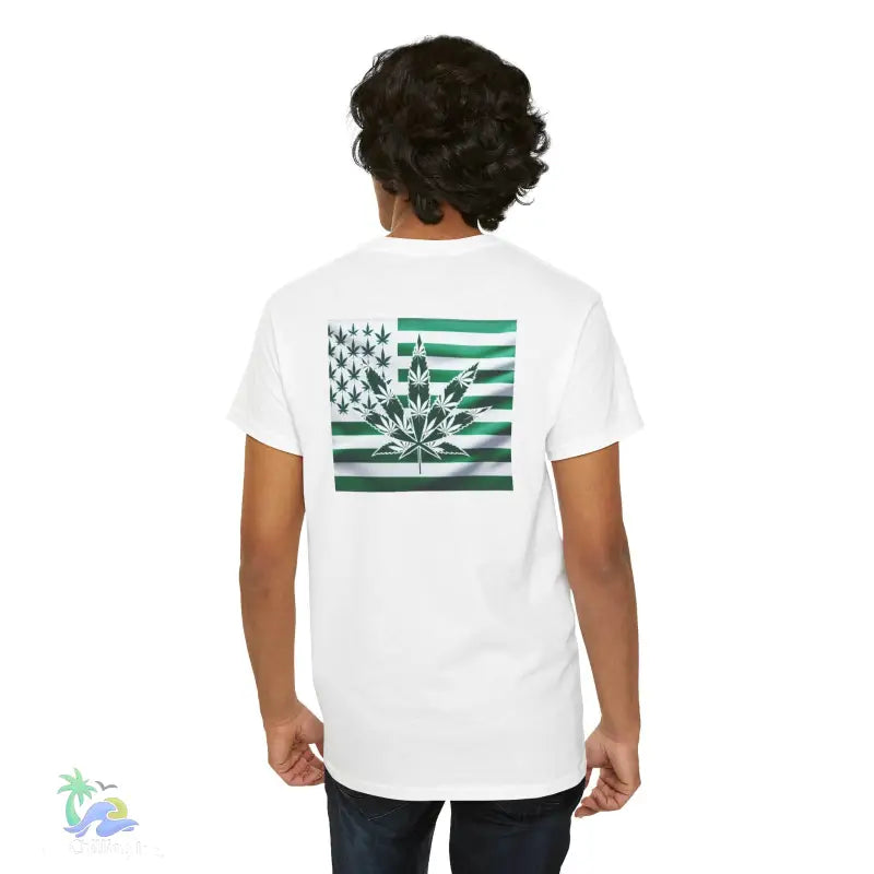 Unisex Heavy Cotton Tee cannabis all-star and flag tee - T-Shirt