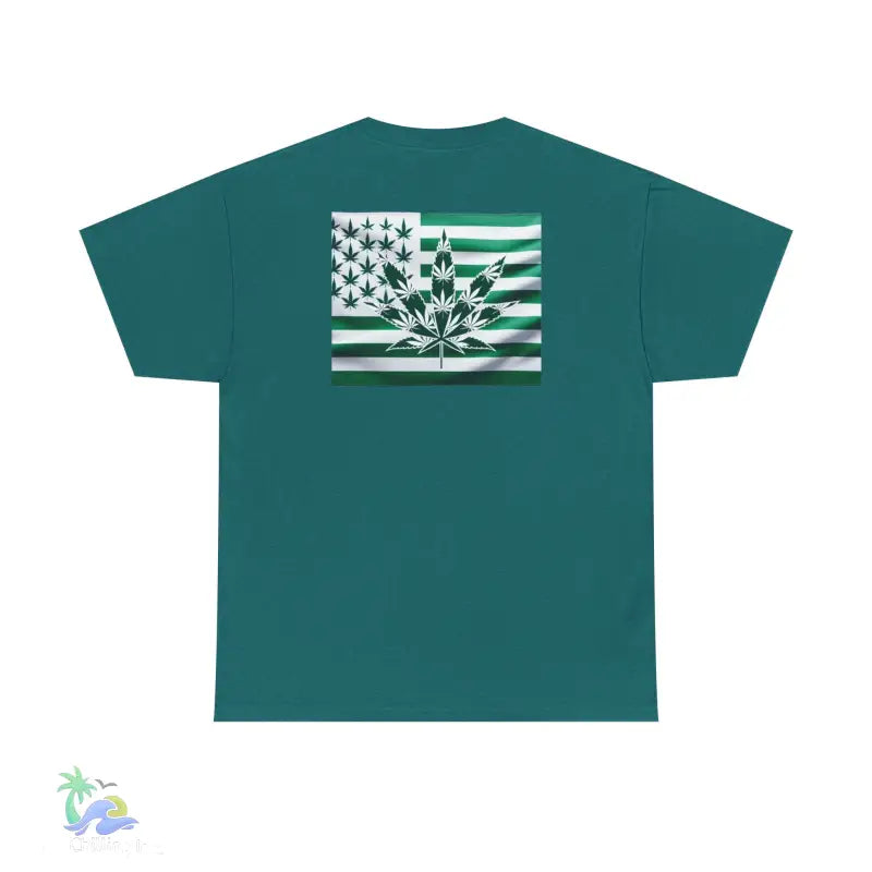 Unisex Heavy Cotton Tee cannabis all-star and flag tee - T-Shirt