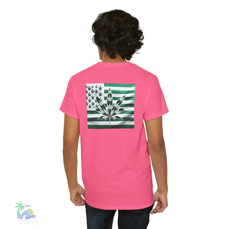 Unisex Heavy Cotton Tee cannabis all-star and flag tee - T-Shirt
