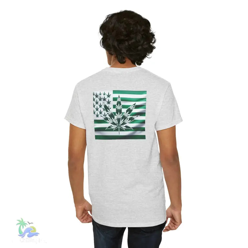 Unisex Heavy Cotton Tee cannabis all-star and flag tee - T-Shirt