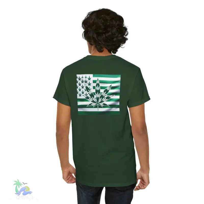 Unisex Heavy Cotton Tee cannabis all-star and flag tee - T-Shirt