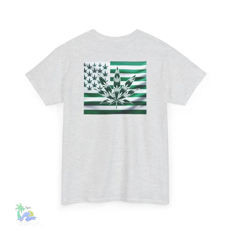 Unisex Heavy Cotton Tee cannabis all-star and flag tee - T-Shirt