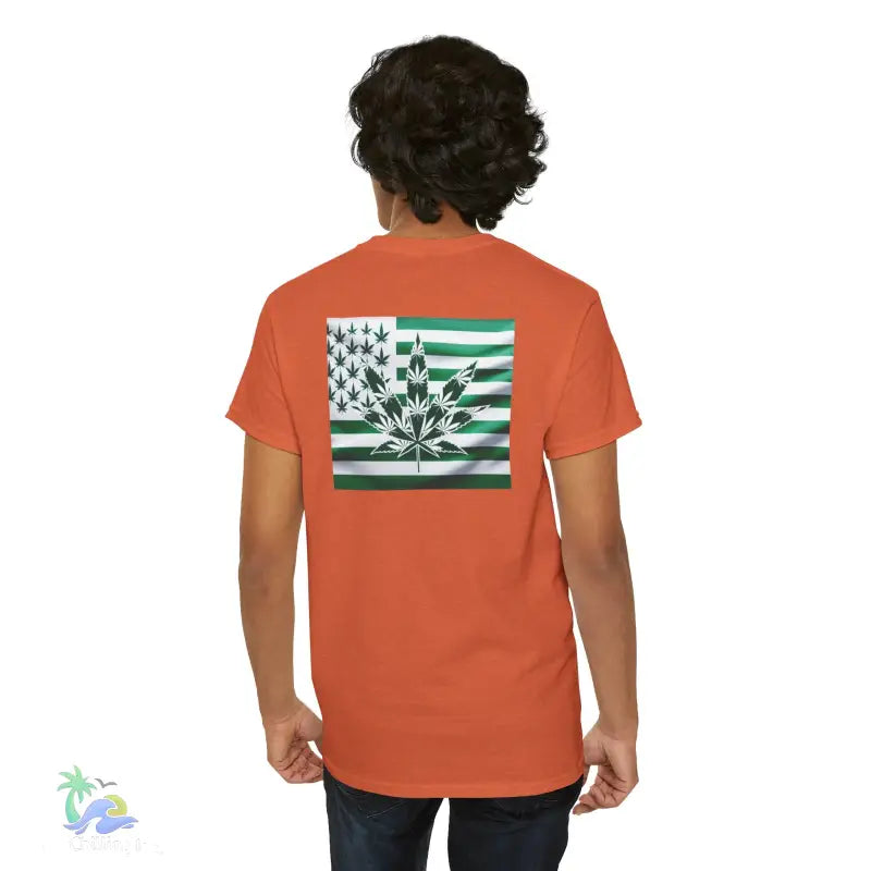 Unisex Heavy Cotton Tee cannabis all-star and flag tee - T-Shirt