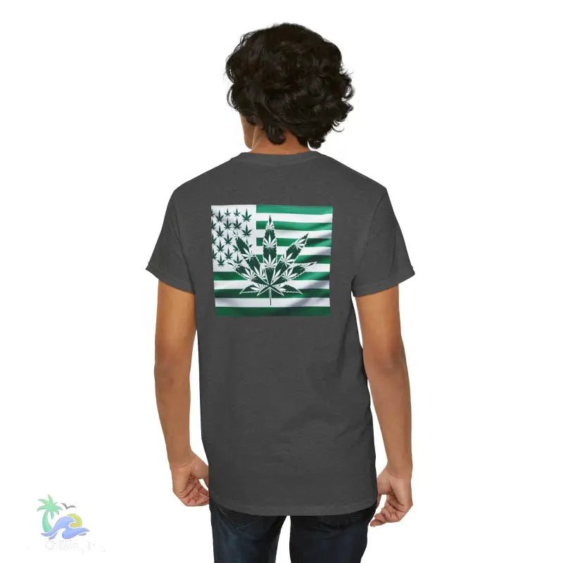 Unisex Heavy Cotton Tee cannabis all-star and flag tee - T-Shirt