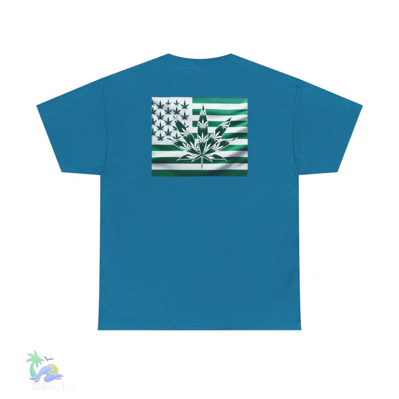 Unisex Heavy Cotton Tee cannabis all-star and flag tee - T-Shirt
