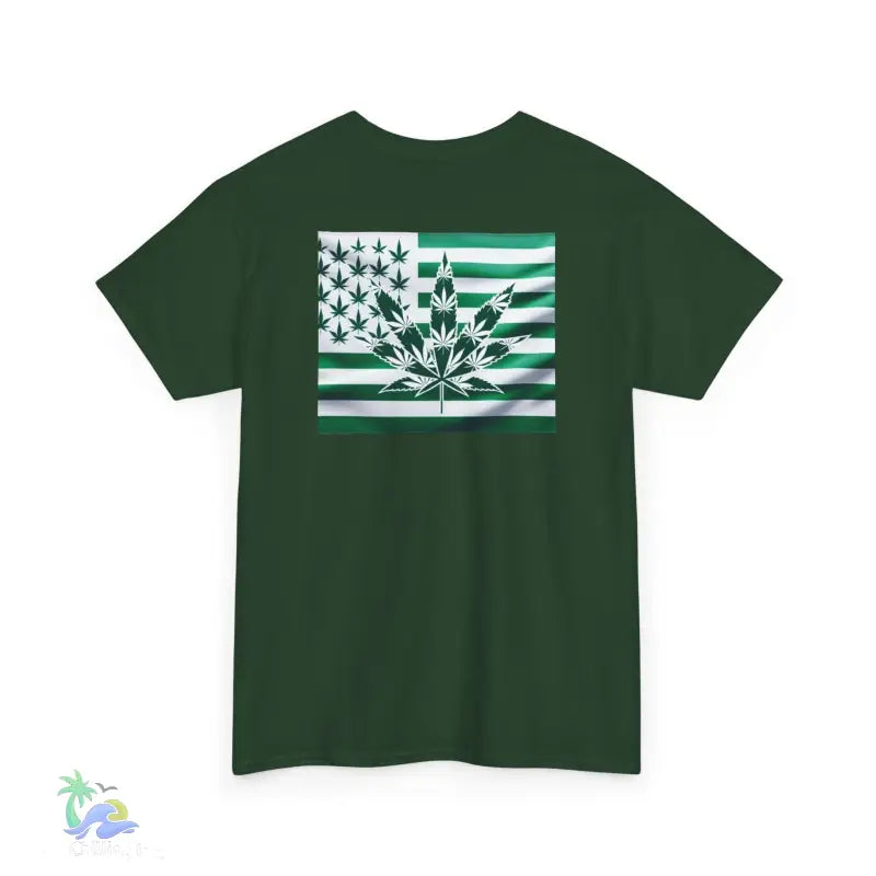 Unisex Heavy Cotton Tee cannabis all-star and flag tee - T-Shirt