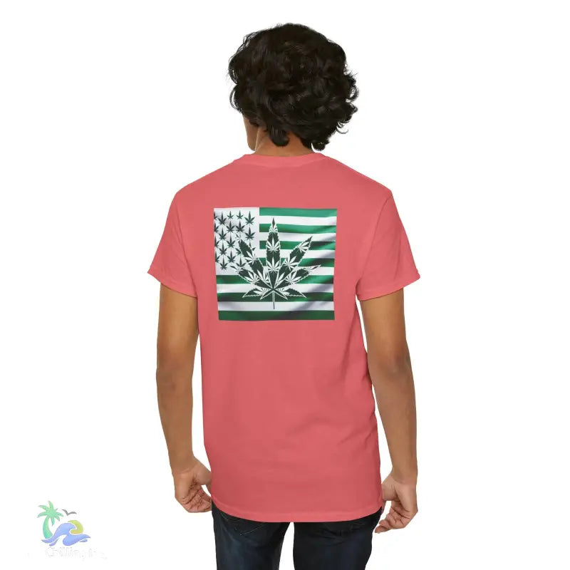 Unisex Heavy Cotton Tee cannabis all-star and flag tee - T-Shirt