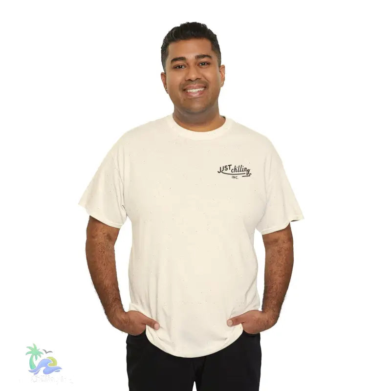 Beige t-shirt.