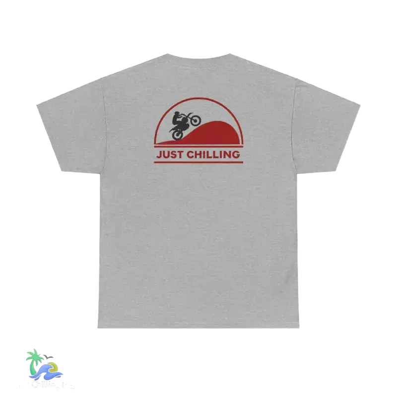 Unisex Heavy Cotton Tee Just Chilling Dirt Bike Tee - Sport Grey / S - T-Shirt