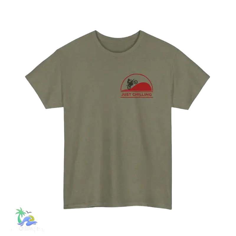 Unisex Heavy Cotton Tee Just Chilling Dirt Bike Tee - T-Shirt